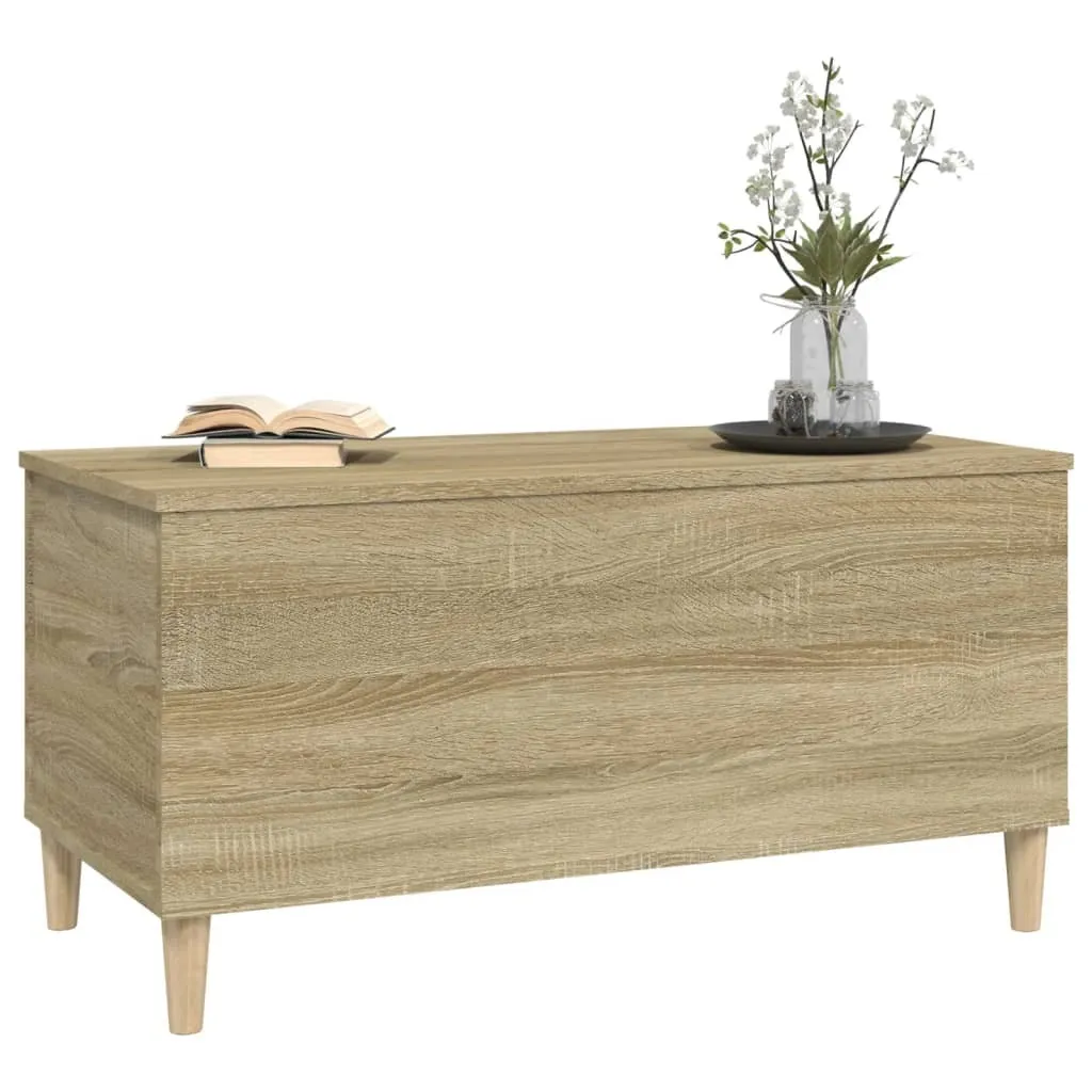 Tavolino Da Salotto Con Piano Sollevabile – Design Moderno In Legno Multistrato Rovere Sonoma E Metallo, 60x44,5x45 Cm - 2