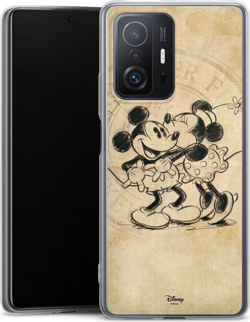 DeinDesign Slim Hülle für Xiaomi 11T Pro 5G Silikon Case Ultra Dünn Handyhülle Mickey Mouse Minnie Mouse Vintage