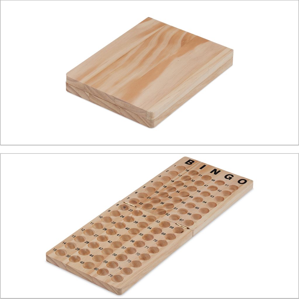 Relaxdays Bingo Spiel, Lostrommel, 75 Kugeln, 18 Karten, Produktbild 