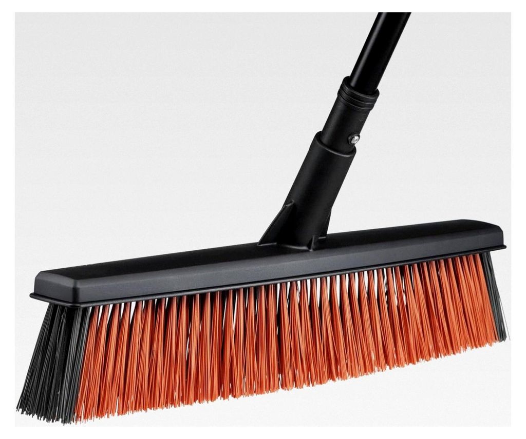 Allzweckbesen-Kopf mit Powerclean-Borsten, Breite: 47 cm, Kunststoff, Schwarz