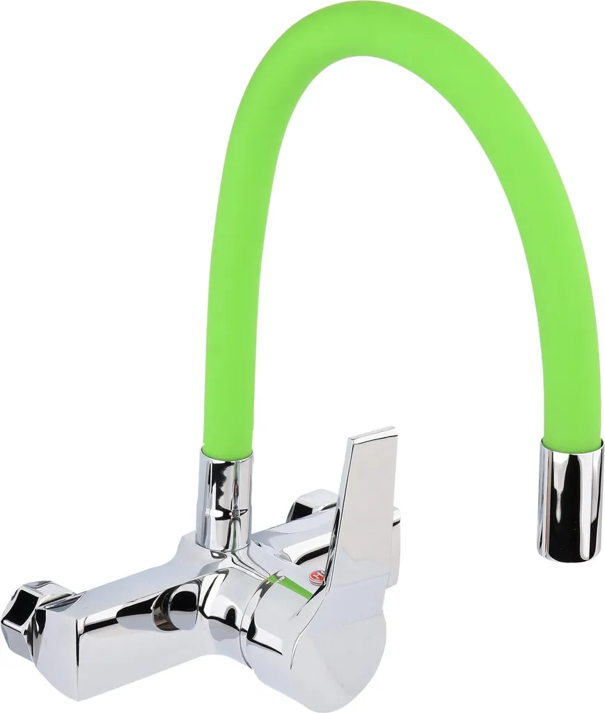 Miscelatore Cucina Verde Flessibile | Rubinetto a Muro Design Moderno
