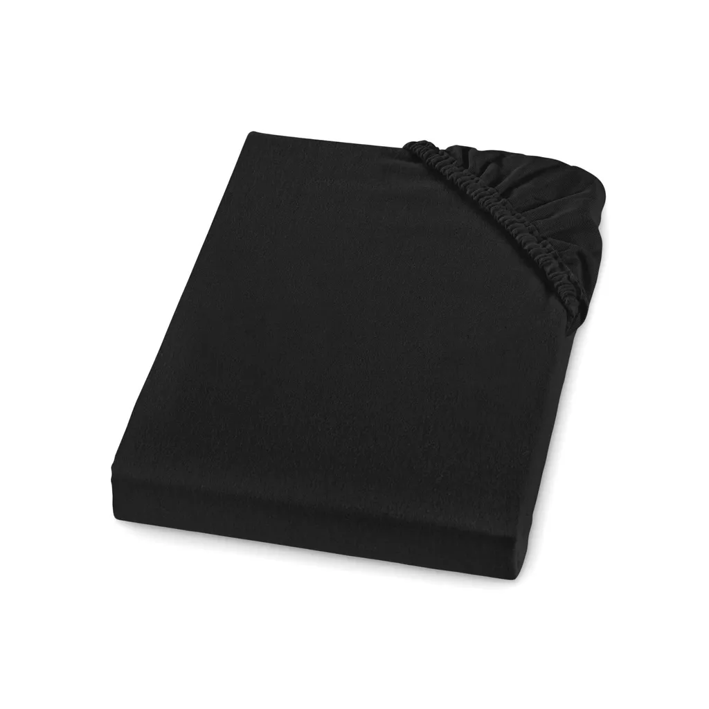 Lenzuolo con Angoli 180x200 Sleepling Nero | Cotone Biber Invernale