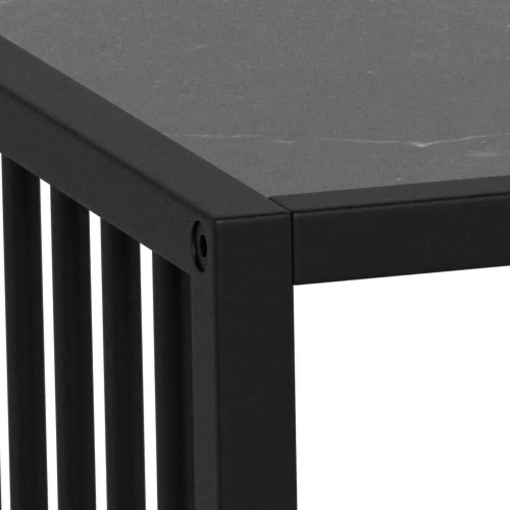Table d'appoint compacte Strington effet marbre noir pour petits espaces - 15