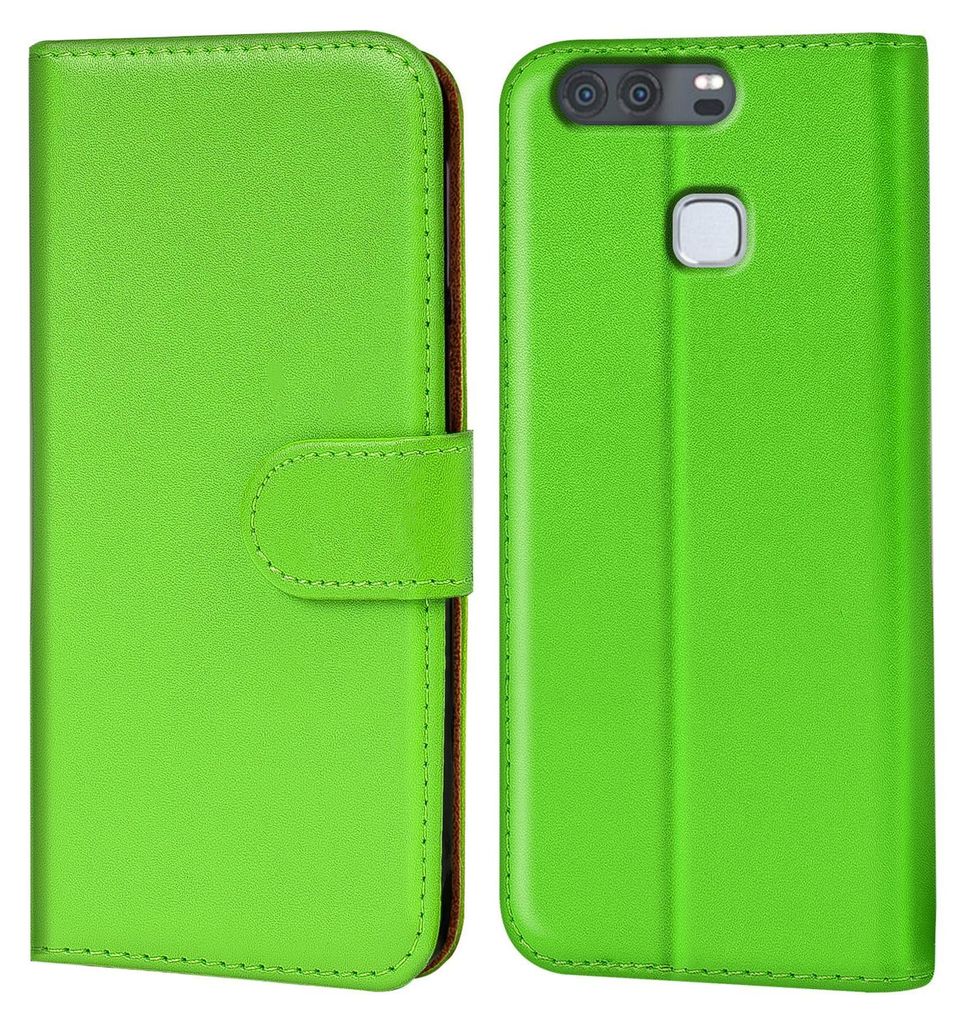 Book Case für Huawei P9 Hülle Flip Cover Handy Tasche Schutz Hülle Schale