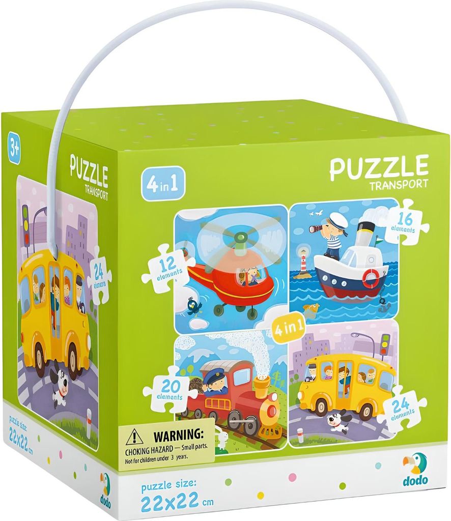 DODO Puzzle Fahrzeuge 4in1 (12,16,20,24 Teile)