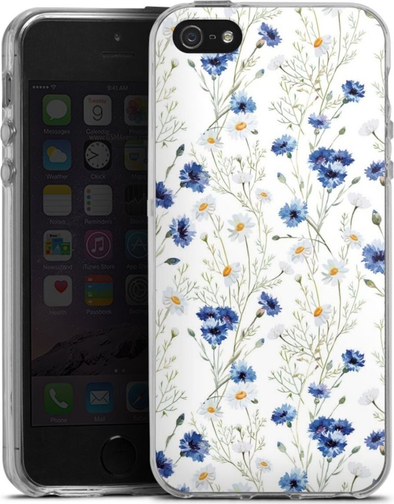 DeinDesign Handyhülle für Apple iPhone 5 Silikon Hülle Case Smartphone Schutzhülle Blume Blumen Muster