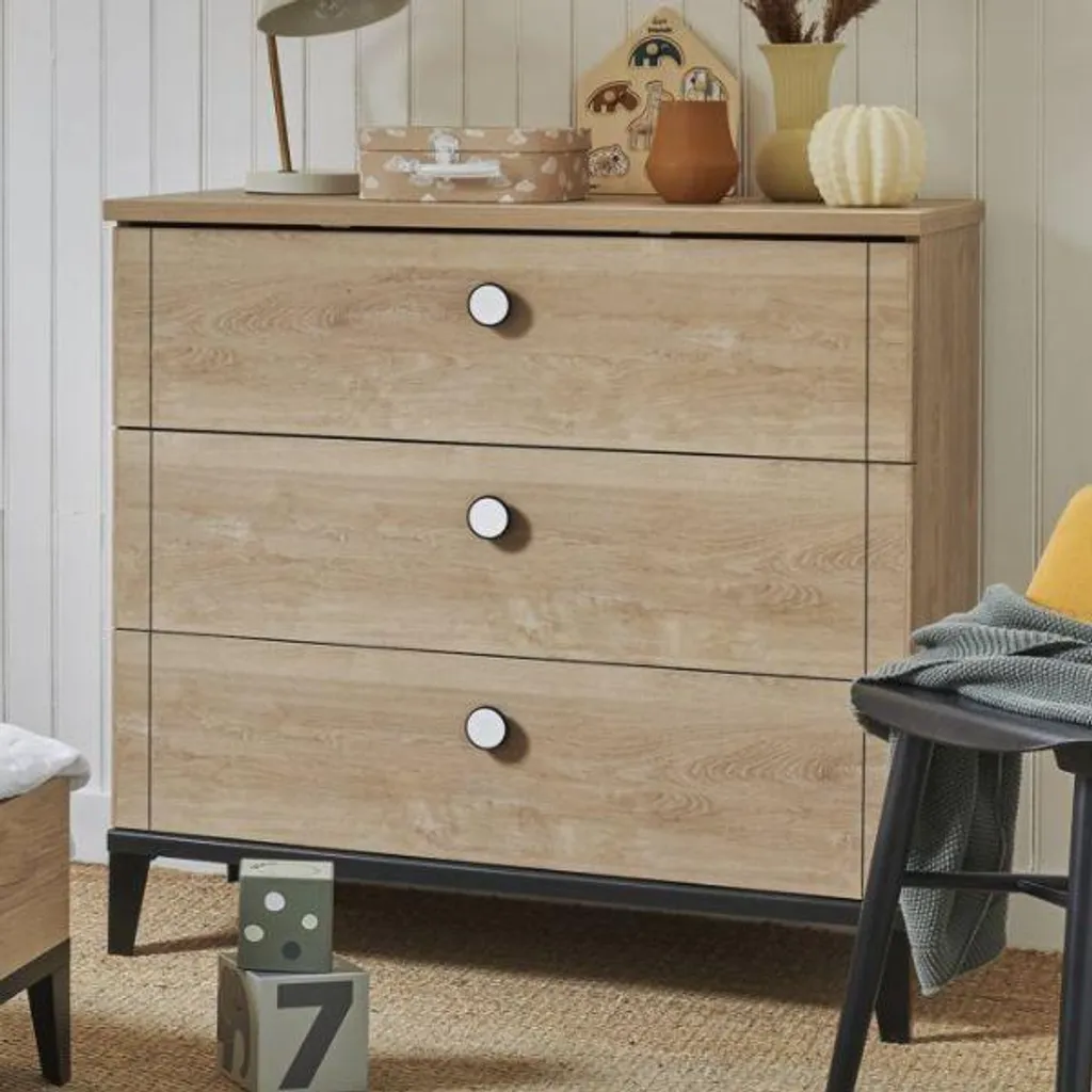 Commode Marcel en Chêne Blond 95x46x91 cm - Design Moderne et Robuste - 2