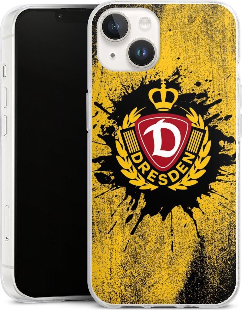 DeinDesign Handyhülle für Apple iPhone 14 Silikon Hülle Case Smartphone Schutzhülle Fußball Offizielles Lizenzprodukt SG Dynamo Dresden