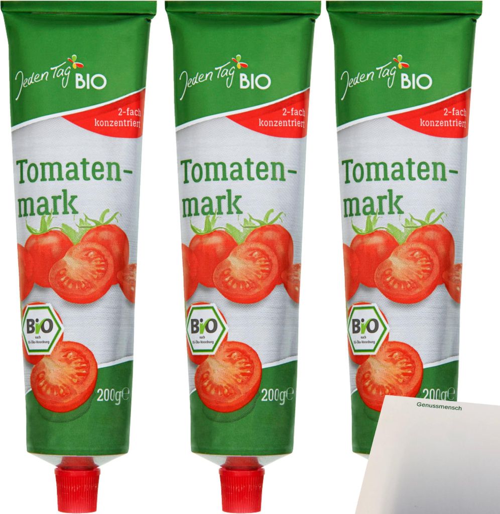 Jeden Tag  Tomatenmark 2-fach 3er Pack (3x200g Tube) + usy Produktbild 
