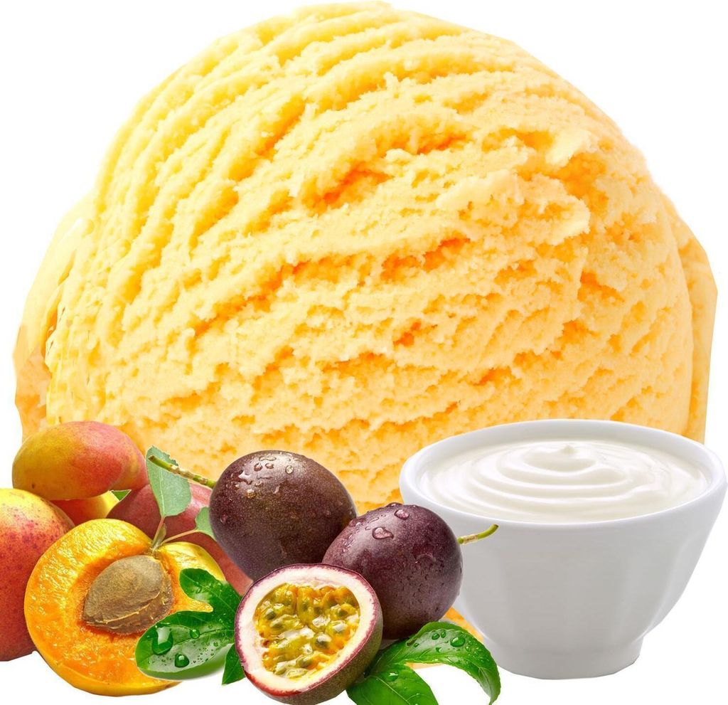 Joghurt Pfirsich Veganes Eis Pulver Zucker-, laktosefrei 1 kg