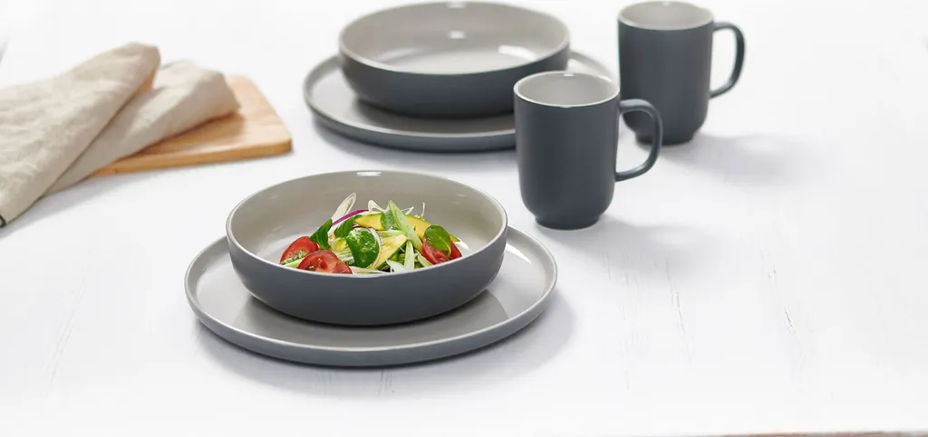 Ritzenhoff & Breker JASPER 16 Pezzi - Servizio Piatti Grigio Stoneware - 7