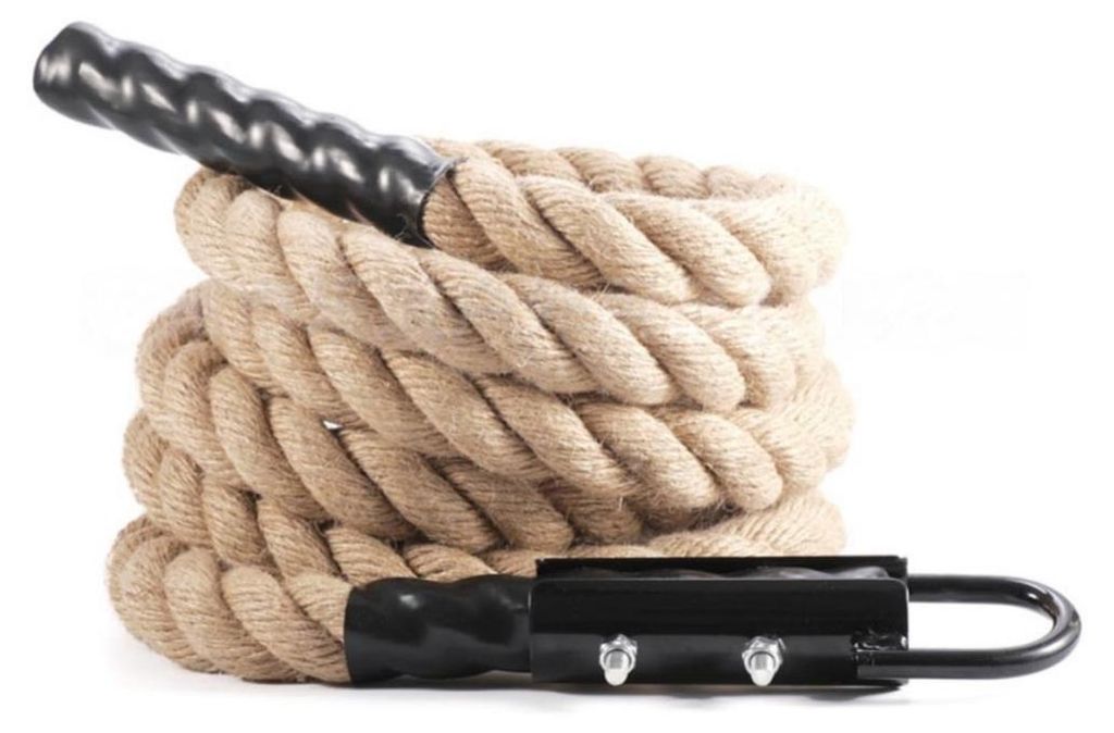 INF Jute Kletterseil mit Metallhaken Vinylgriff 4/5/6m für Fitness 5 m