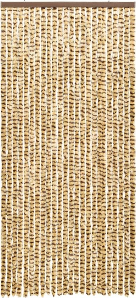 Insektenschutz-Vorhang Beige und Braun 90x220 cm Chenille
