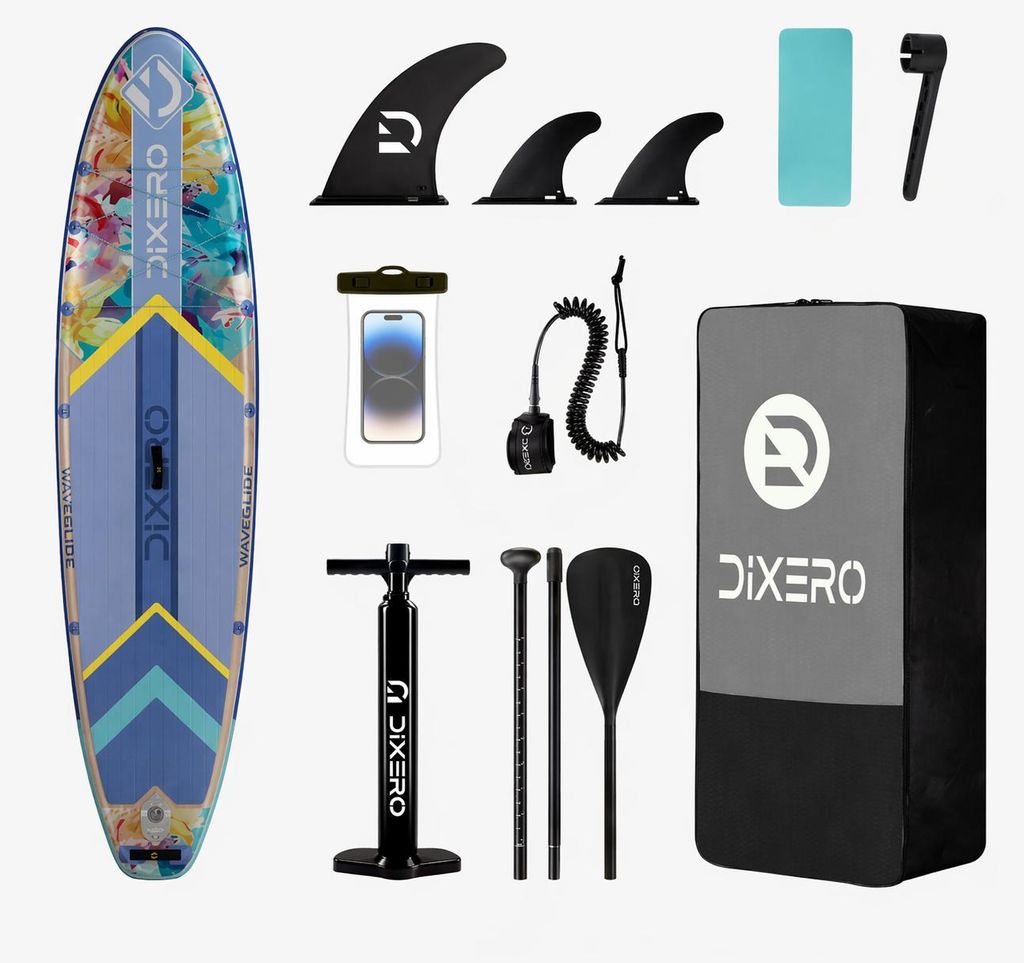 COIL SUP-Board - Aufblasbares SUP Set – Stand Up Komplettset - mit Paddel - mit Pumpe - wasserdichte Handytasche - Stabil - 335 cm - 170 kg - Purple