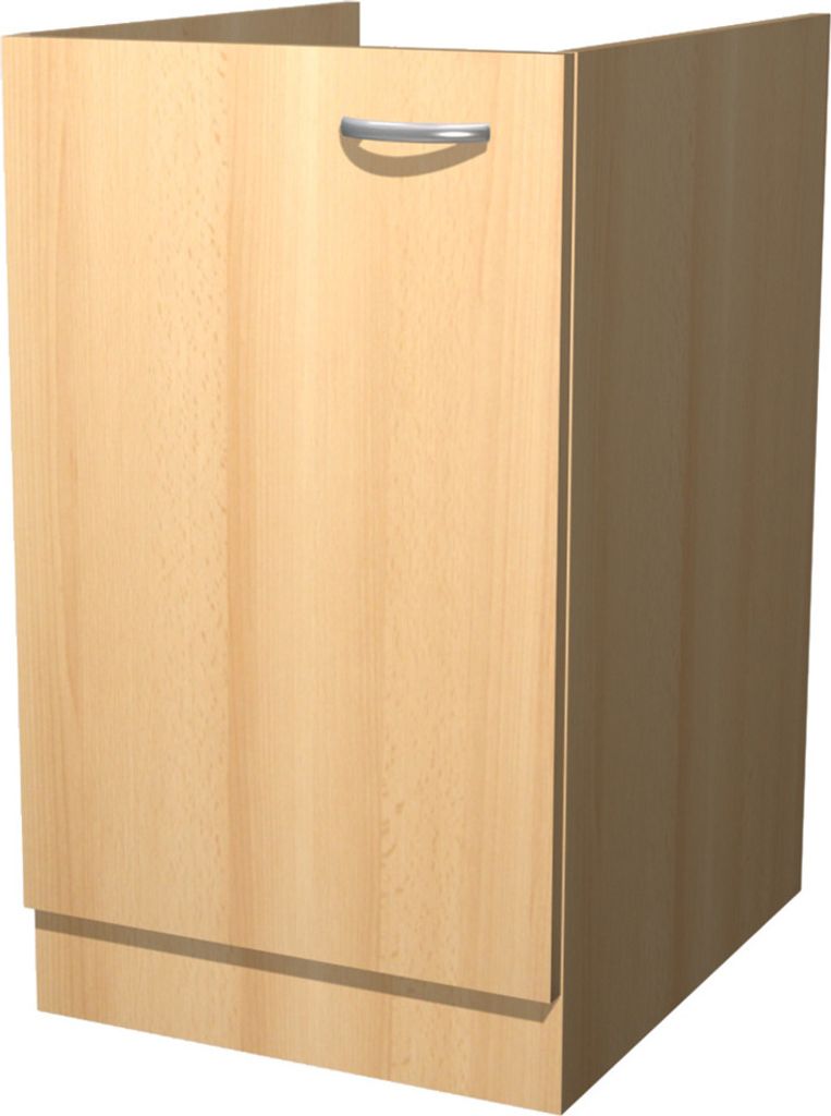 Spülenunterschrank ohne Arbeitsplatte - 50 cm breit - Buche Produktbild 