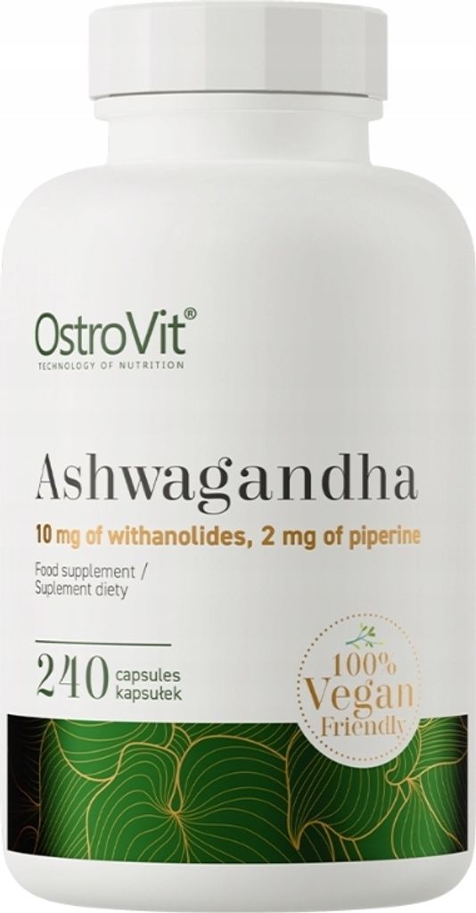 OstroVit Ashwagandha 240 Kapseln 7,2 % + PIPERIN 95 %