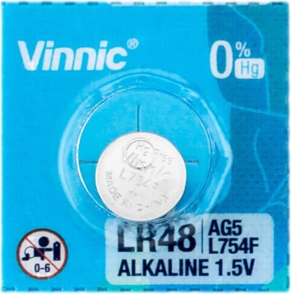 Alkaline Mini-Knopfbatterie Vinnic G5 / LR48 / AG5 Zdjęcie produktu 