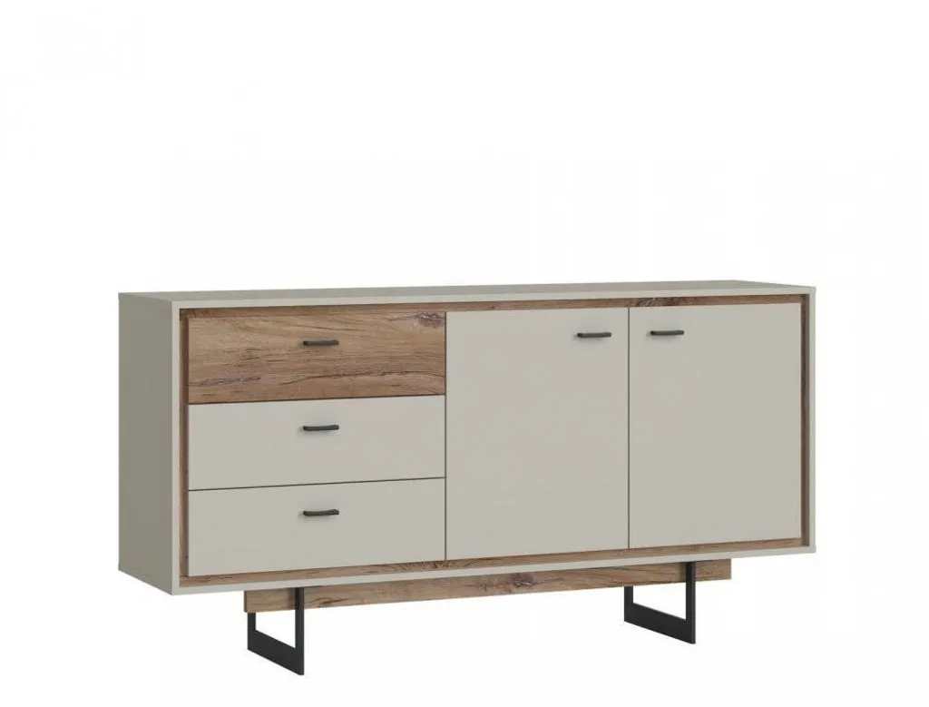 Rangement salon efficace : Buffet Rivero anti-encombrement à portes