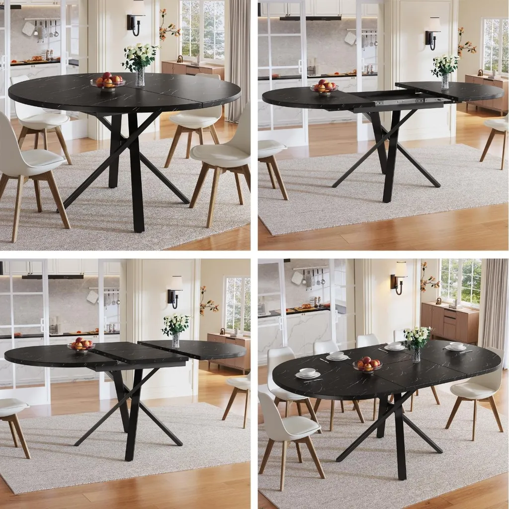 Table ronde extensible 100-140 cm : gagnez de la place avec élégance