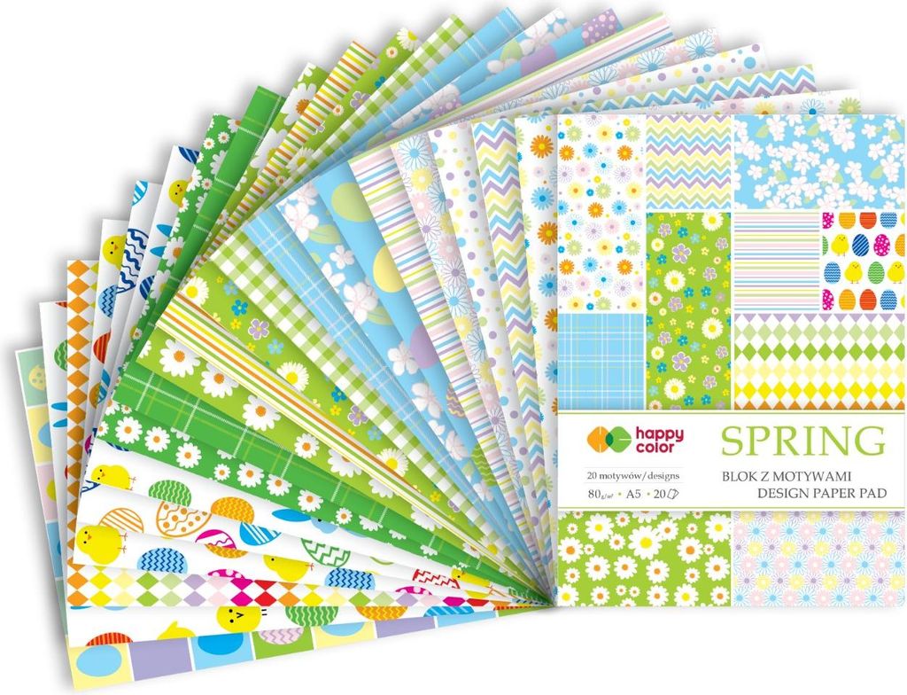 80g A5 20 Blatt Frühling Happy Color Designblock