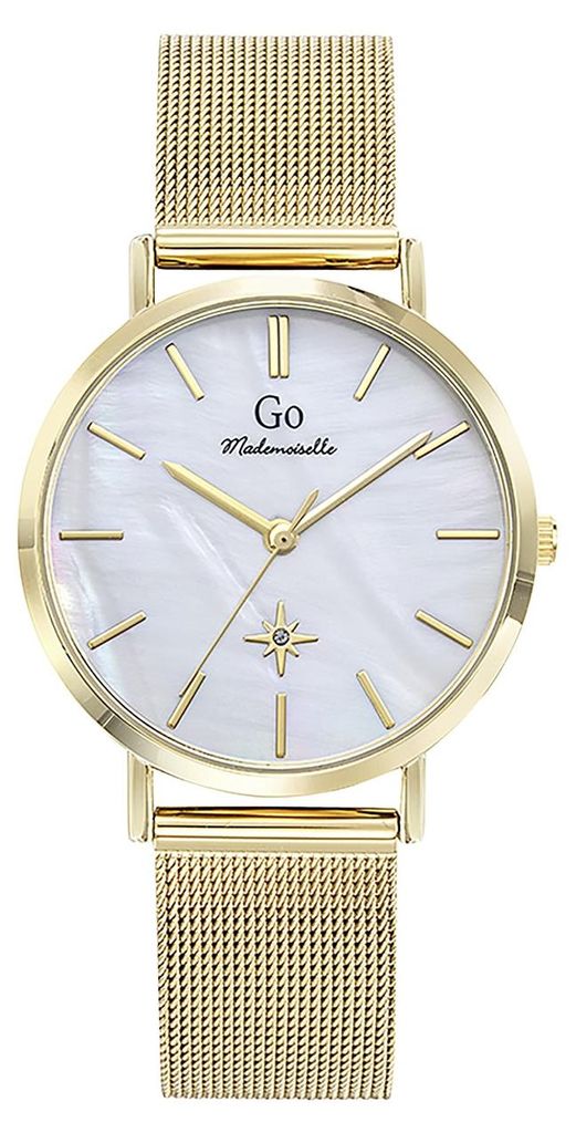 Girl Only GO Damen Armbanduhr Mademoiselle Quarz-Uhr Edelstahl gold UGO695653