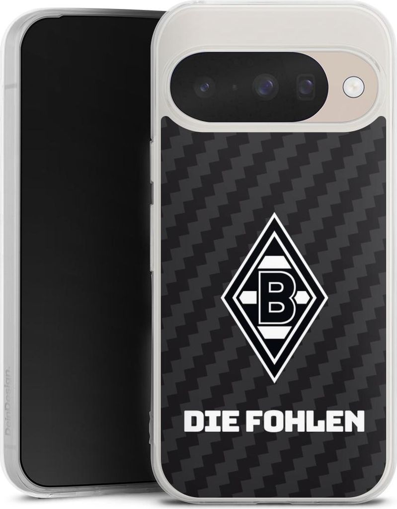 DeinDesign Handyhülle für Google Pixel 10 Pro Silikon Hülle Case Smartphone Schutzhülle Borussia Mönchengladbach Carbon Gladbach