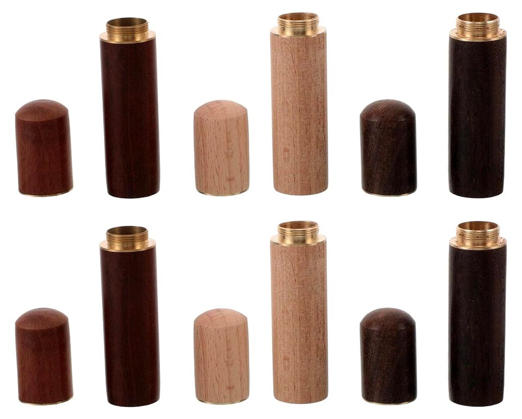 6 Nähnadelhalter mit Deckel Aufbewahrungsröhre für Sticknadeln und Nähzubehör Organizer für Handarbeitswerkzeuge und Garn Holzbox für Reisen...