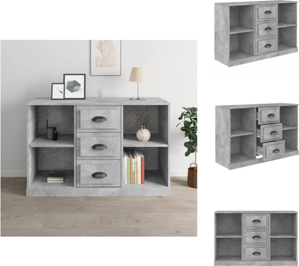 vidaXL Sideboard Betongrau 104,5x35,5x67,5 cm Holzwerkstoff - Sideboards