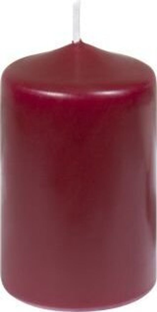 Premium Stumpenkerzen Burgund 80 x 50 mm, 1 Stück Produktbild 