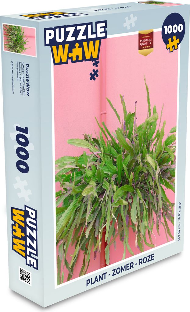 MuchoWow Puzzle 1000 Teile Pflanze - Sommer - Rosa - Spielzeug - Alt und Jung - Spiele - Puzzeln