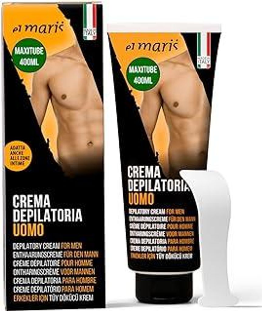ELMARIS- Haarentfernung für Männer: für den Intimbereich u. Körper - XXL-Format 400 ml - Ultraschnell, Sicher - Sanft mit Shea Butter und Bisab...
