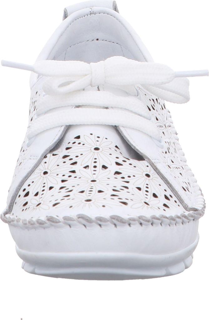 Gemini Damen Schnürschuh Leder Halbschuh mit Blumen und Lochmuster 382644-01, Größe:40 EU, Farbe:Braun