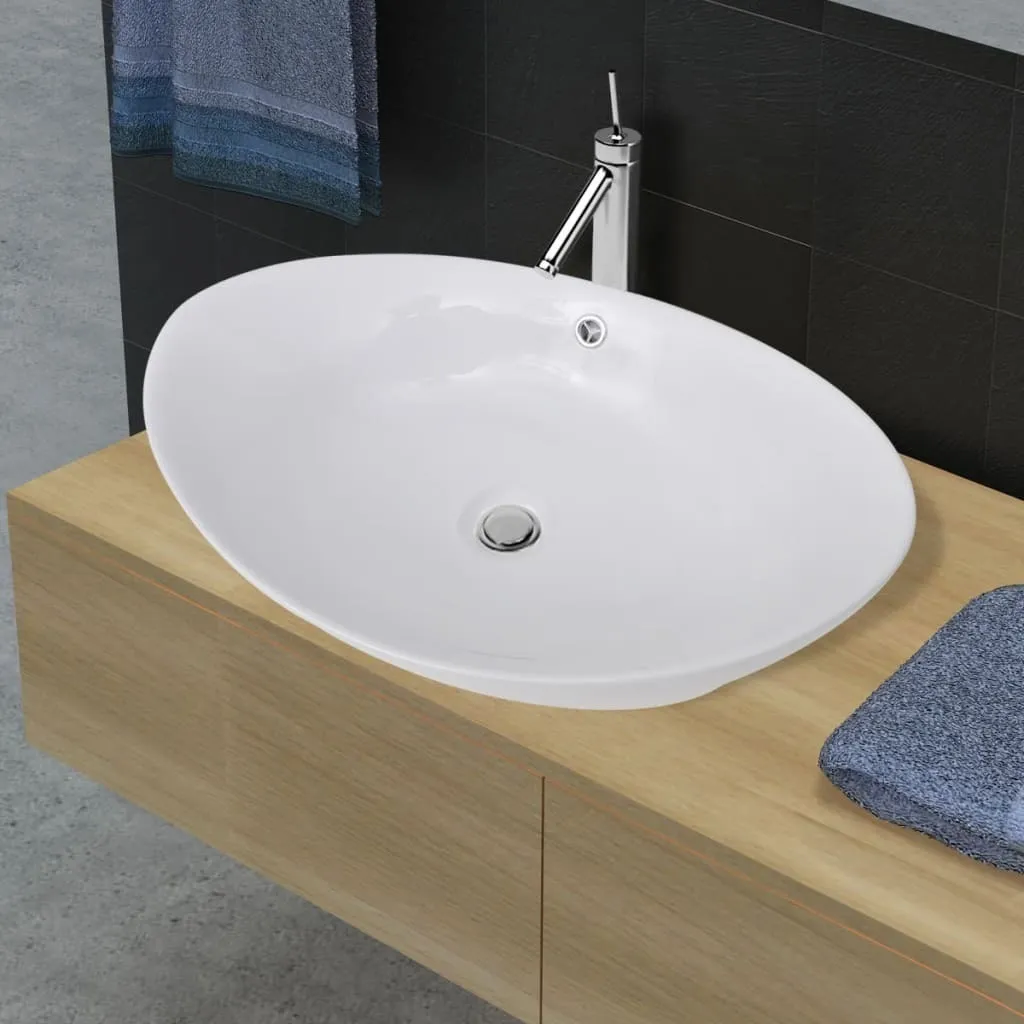 Lavabo Design Sfioro Ovale in Ceramica | Crea la Tua Spa in Bagno