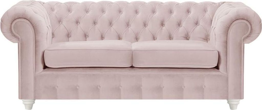 Zweisitzer-Sofa Chesterfield Max-Velluto 14-white