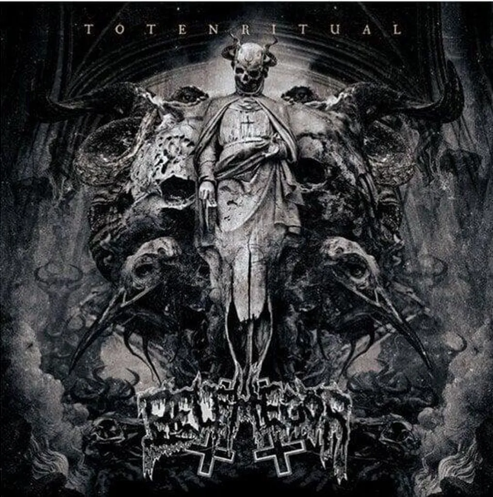Belphegor Totenritual LP Vinyle Splatter Or et Noir Edition Spéciale