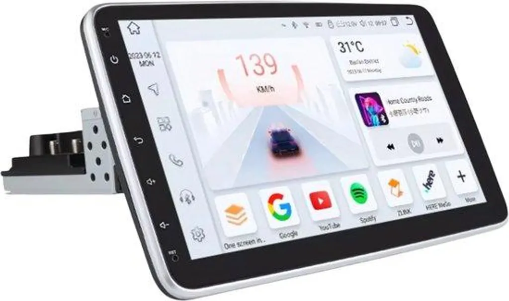 Autoradio 1 DIN CarPlay et Android Auto avec 6Go RAM et 64Go ROM GPS