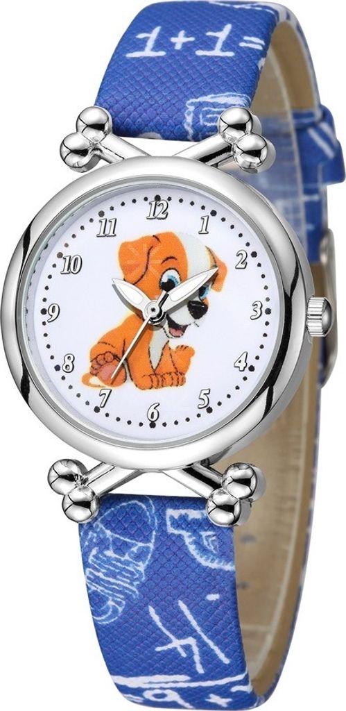 Dog Kinderuhr Blau 1 - Coole analoge Uhr für Kinder KP11309