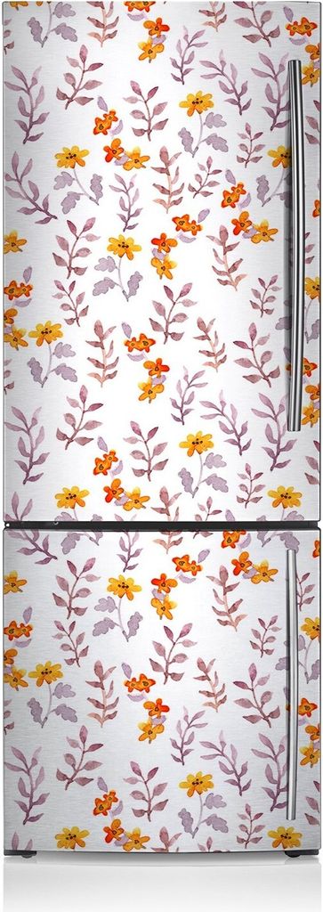 Kühlschrankmagnete Kühlschrank Magnetfolie Magnete Küche 70x190 cm - Lackierte Blumen
