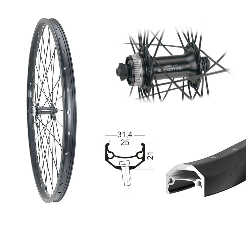 28 Zoll Vorderrad Andra40 Disc Shimano Deore M5100 Produktbild 