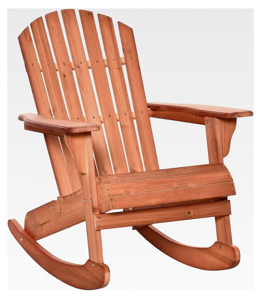 Adirondack Gartenstuhl Schaukelstuhl Gartensessel Balkonstuhl Natur 77 x 94 x 97 cm
