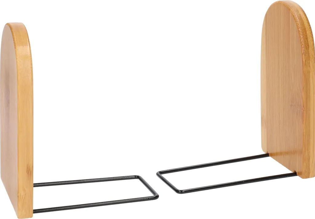 Set 2 Fermalibri QUVIO Nero Metallo - Supporto Libri Moderno Ufficio