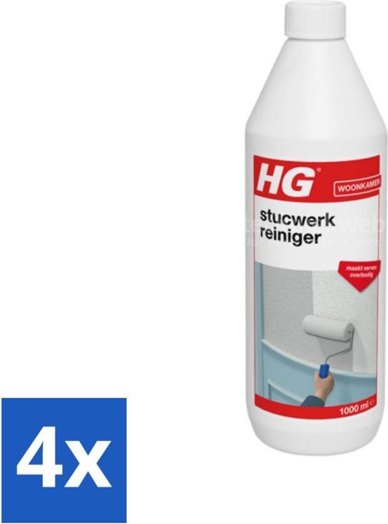 HG – Putzreiniger – Sehr schnell wirkend – Gründliche Reinigung – 1 l - Vorteilspack - 4 Stücke