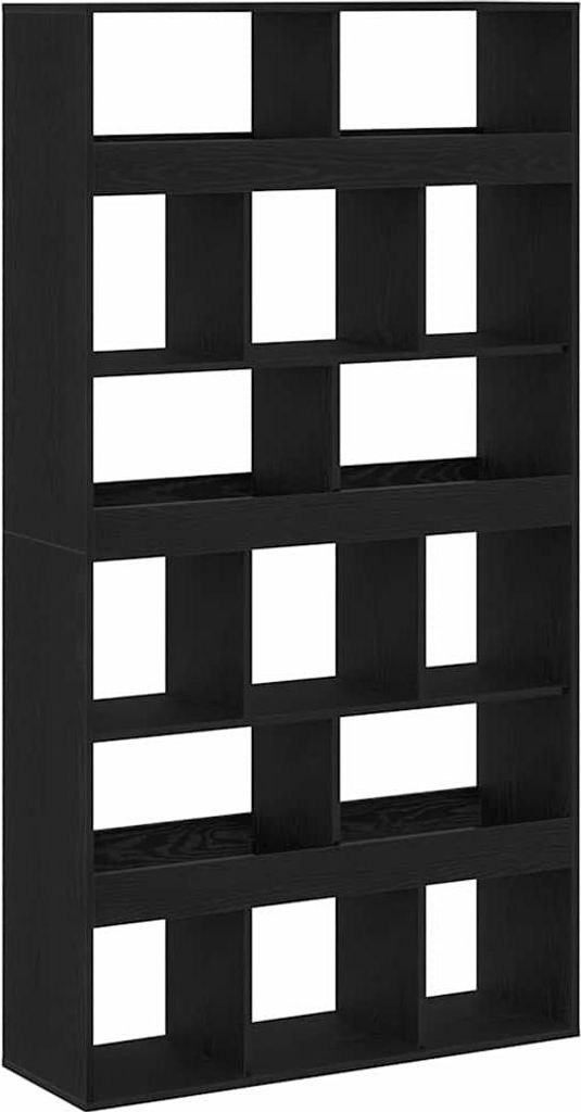 vidaXL Bücherregal 2 pcs Schwarz Eichen-Optik 100 x 33 x 93.75 cm