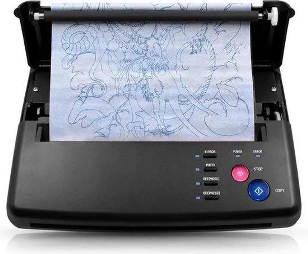 Imprimante pour pochoirs de tatouage thermique avec papier inclus