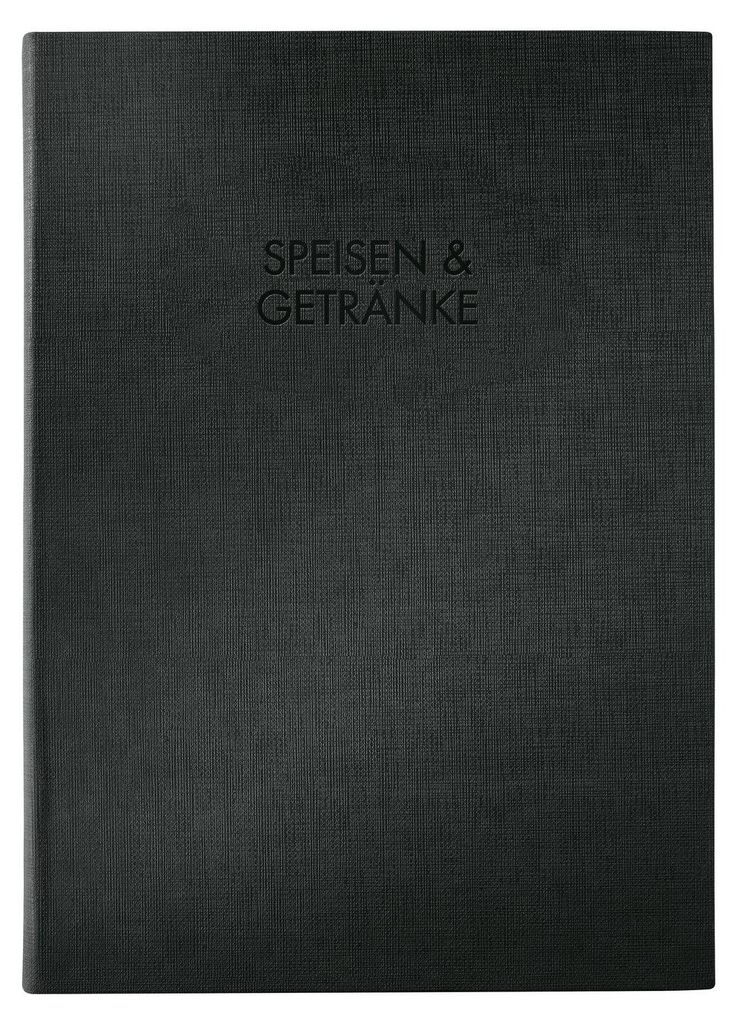 SIGEL SM116  Speisekarten-Mappe, Gummi-Bindung, A5, schwarz Produktbild 