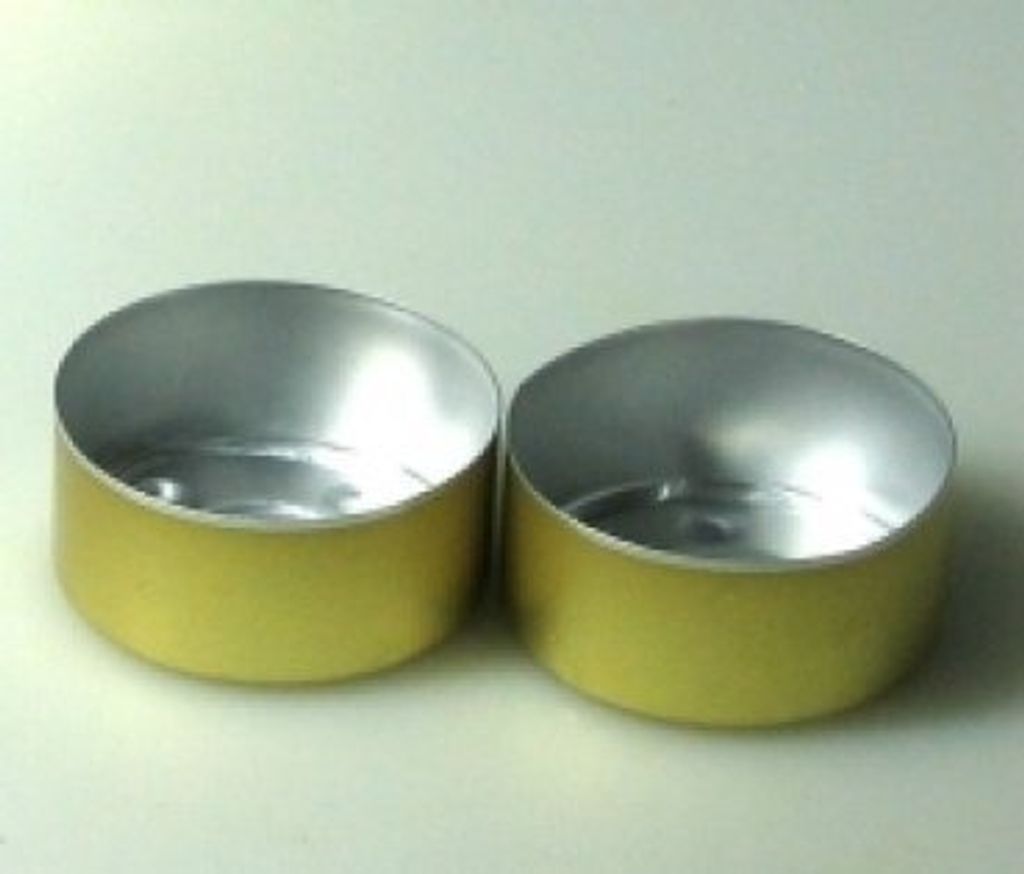 Form für Teelichter, Golden, 100 Stück