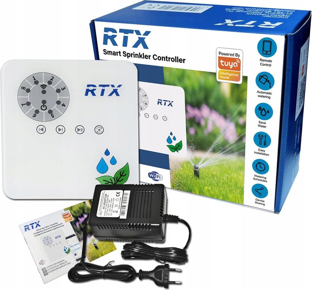 RTX TUYA WiFi 8-Zonen-Gartenbewässerungssteuerung mit Produktbild 