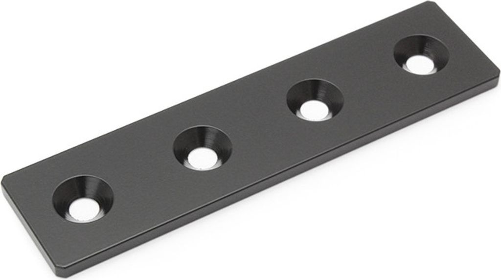Verbinderplatte 40x160, Stahl, schwarz Produktbild 