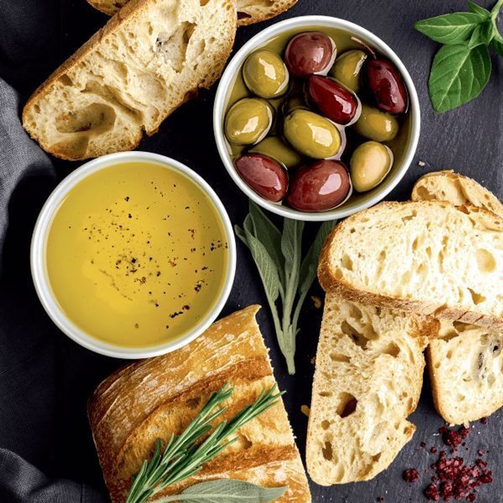 240 Duni Tissue-Servietten 33 x 33 cm Bread And Olives 3-lagig