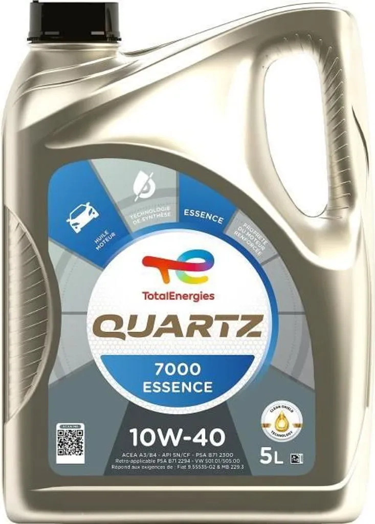 TotalEnergies Quartz 7000 10W40 Benzina 5L | Olio Motore ACEA A3/B4